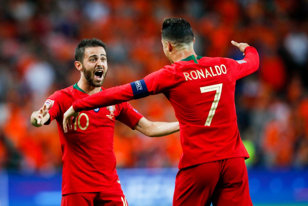Bernardo Silva et Cristiano Ronaldo