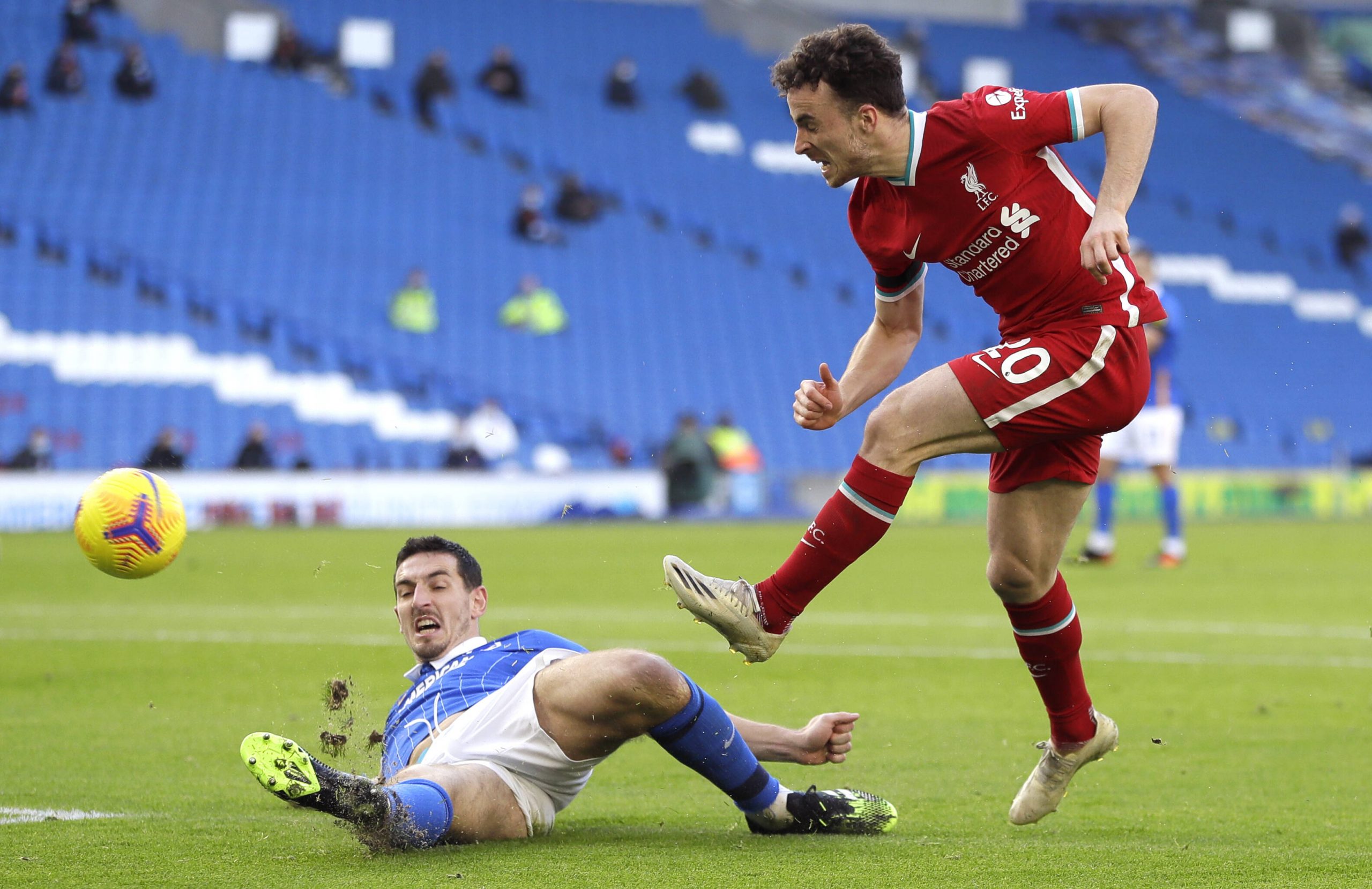 Vidéo : Diogo Jota une nouvelle fois buteur avec Liverpool Diogo Jota marque face à Brighton and Hove Albion avec Liverpool