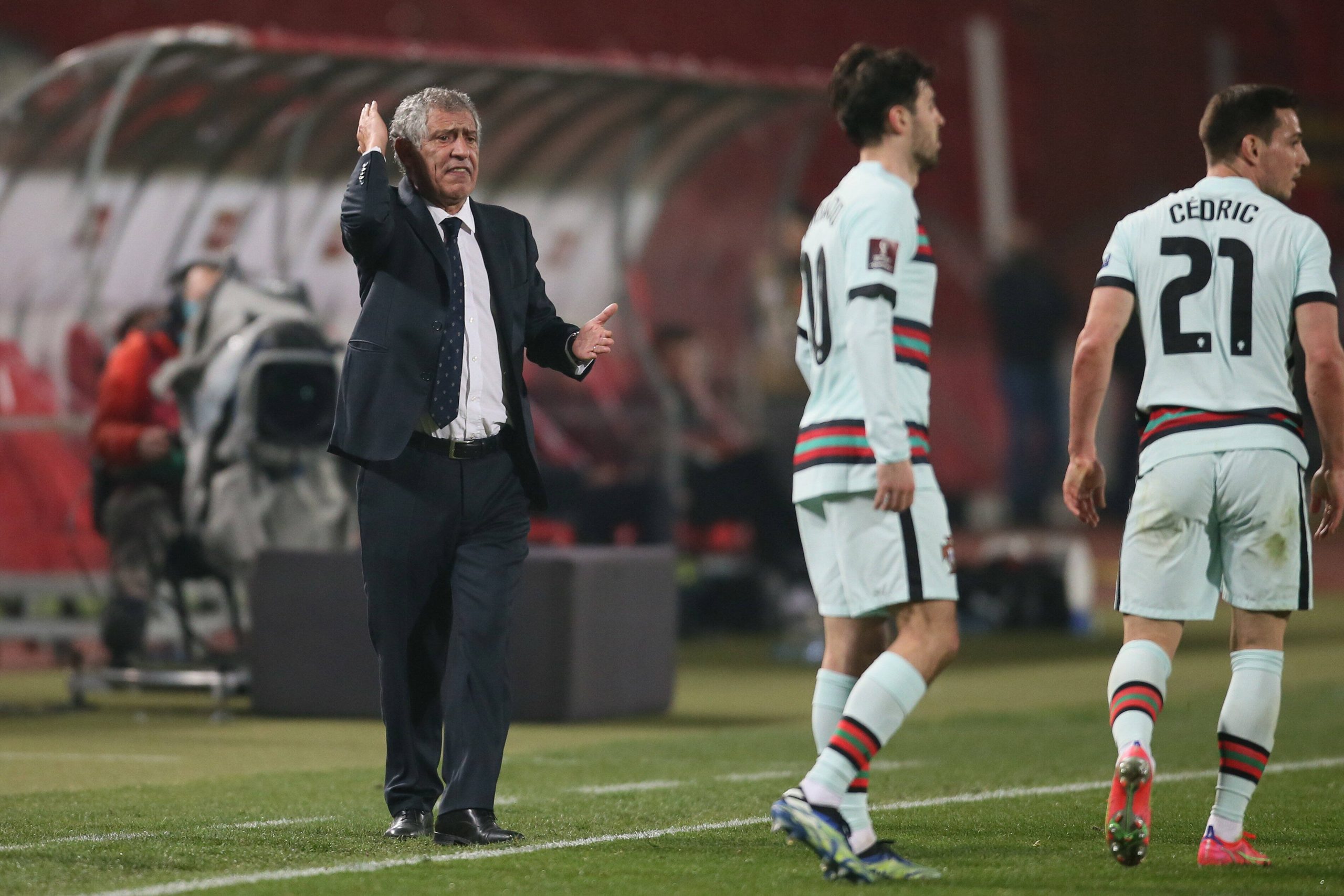 Fernando Santos : "l'arbitre s'est excusé mais ça ne change rien" Portugal coach Fernando Santos football Serbia vs Portugal, FIFA World Cup, WM, Weltmeisterschaft, Fussball 2022 qualif