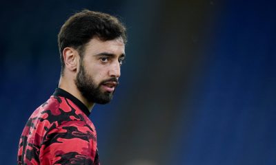 Bruno Fernandes of Manchester United, ManU during the UEFA Europa League Semi-Final match between AS Roma and Manchester