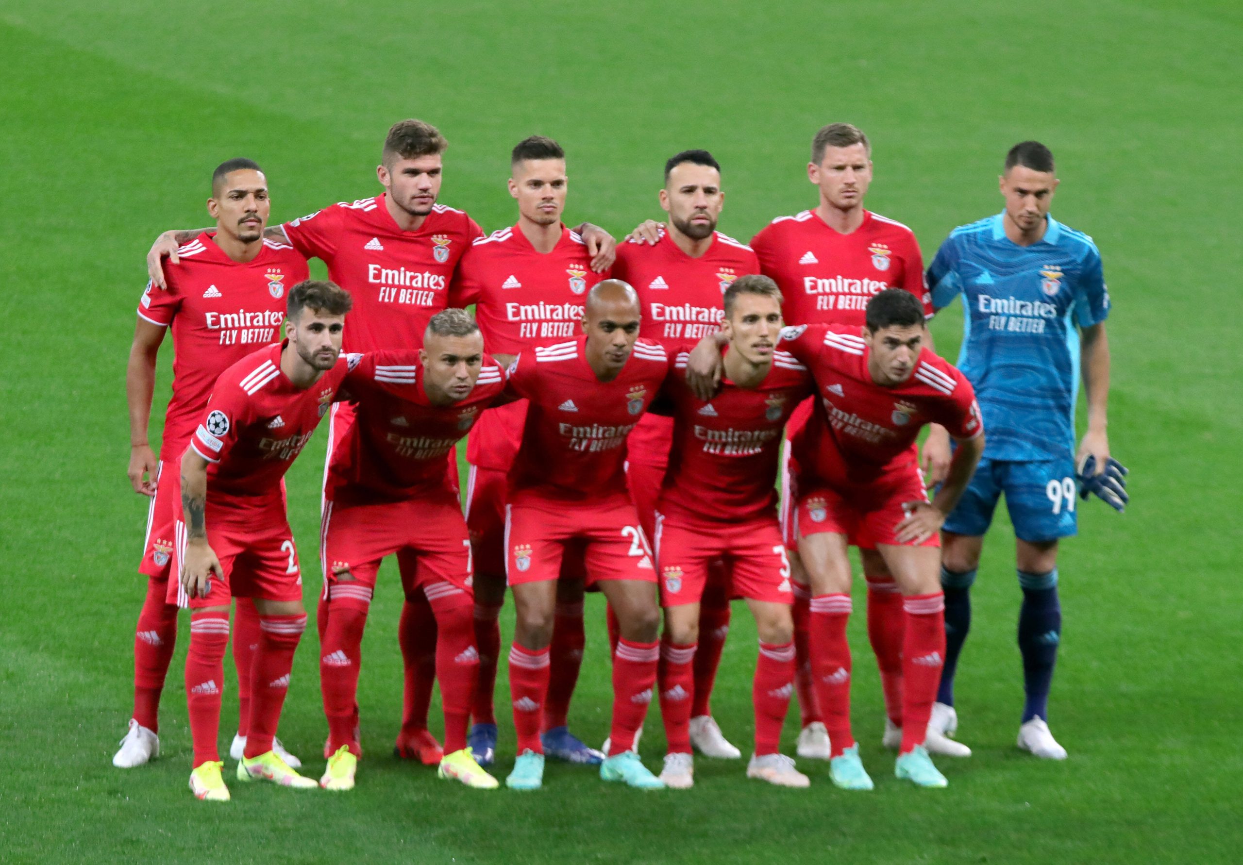 Le onze titulaire, côté Benfica.