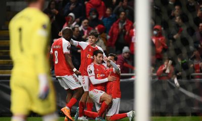 Les joueurs de Braga célèbrent leur but