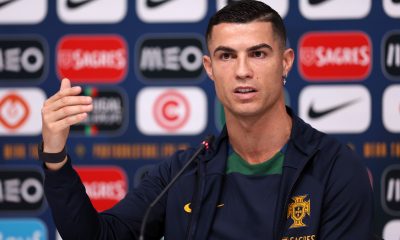 Cristiano Ronaldo en conférence de presse.