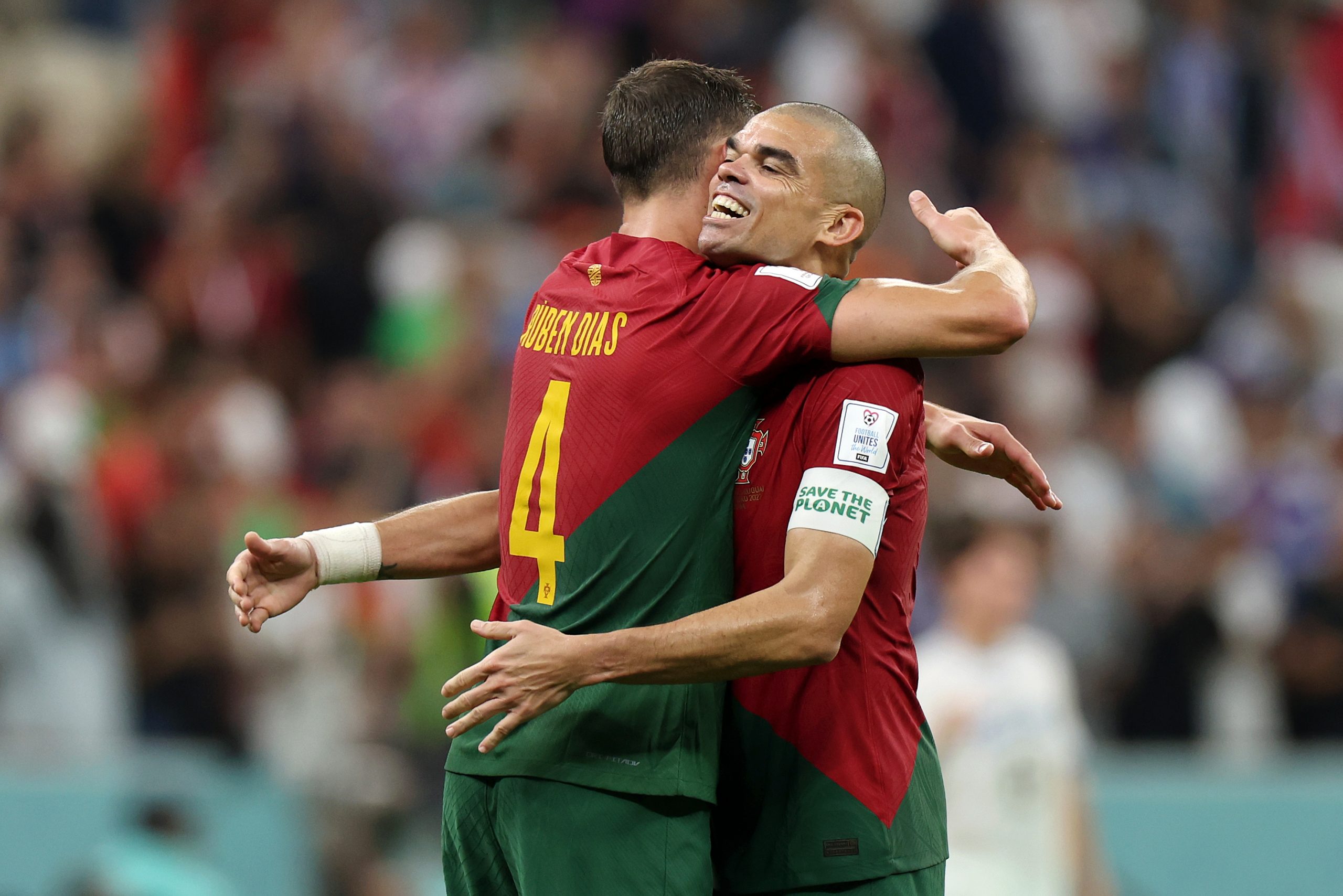Ruben Dias et Pepe avec le Portugal